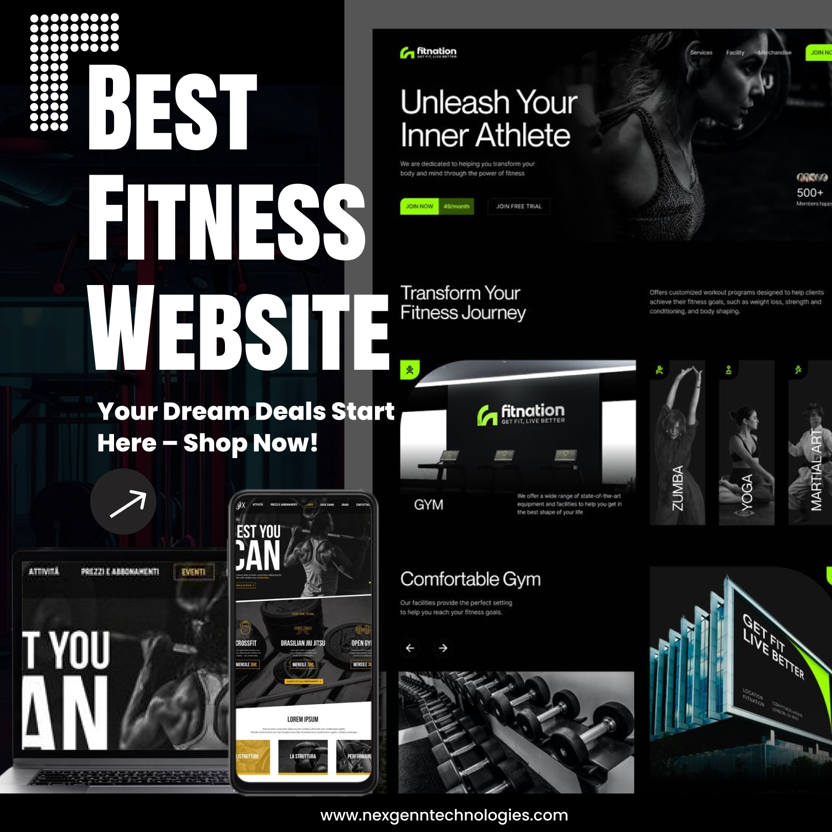 Fitness Website Creative