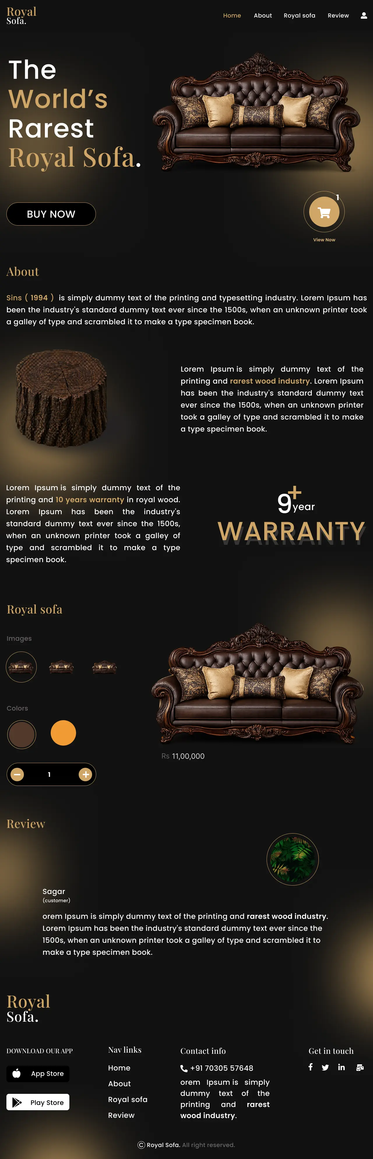 Royal Sofa Homepage